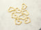 Shiny Gold Heart Charms, Heart, Gold Plated Findings, Puffed Heart charms, Heart Pendant, Jewelry Supplies, 16mm x 13mm, sold as 5 pieces.